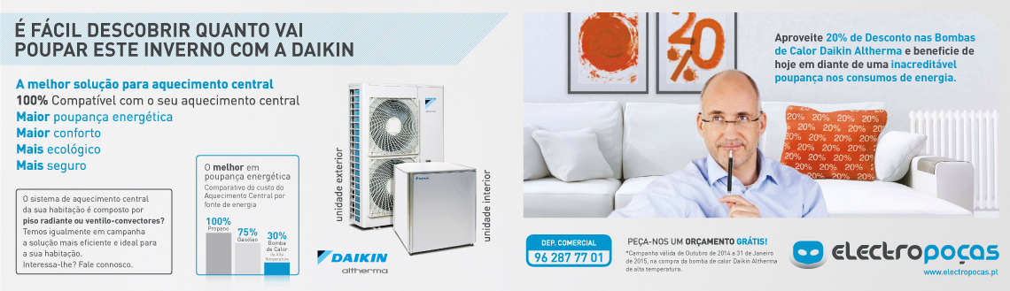 PromoÃ§Ã£o de Inverno 2014 Daikin Altherma alta temperatura
